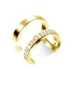 Double Curve with Crystal Ear Cuff EC-1139